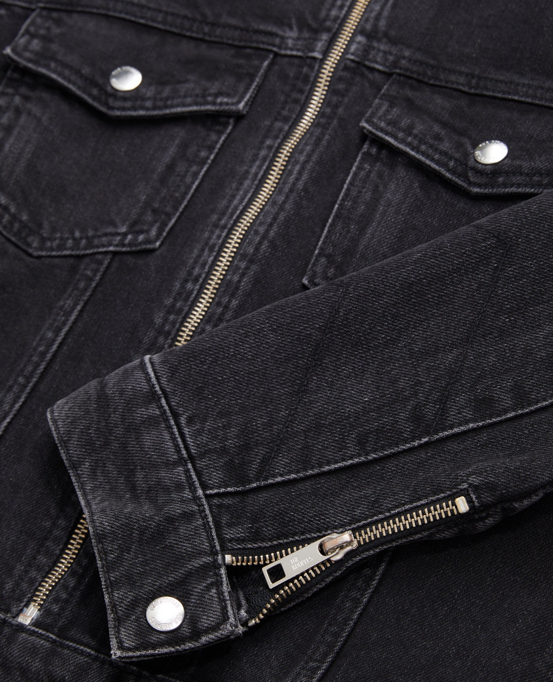 The Kooples - Chaqueta Moto Vaquera Negra - Mujer
