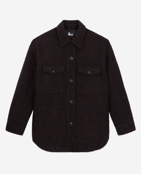 The Kooples - Camisa Exterior - Negro Jaspeado - Mujer