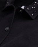 Chaqueta de lana - Negro - Mujer