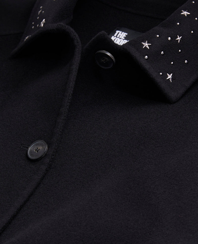 Chaqueta de lana - Negro - Mujer