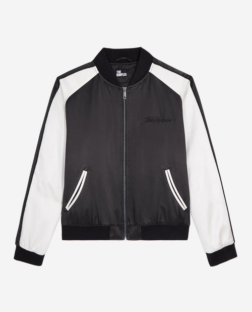 Blouson Satin Et Broderie Dragon