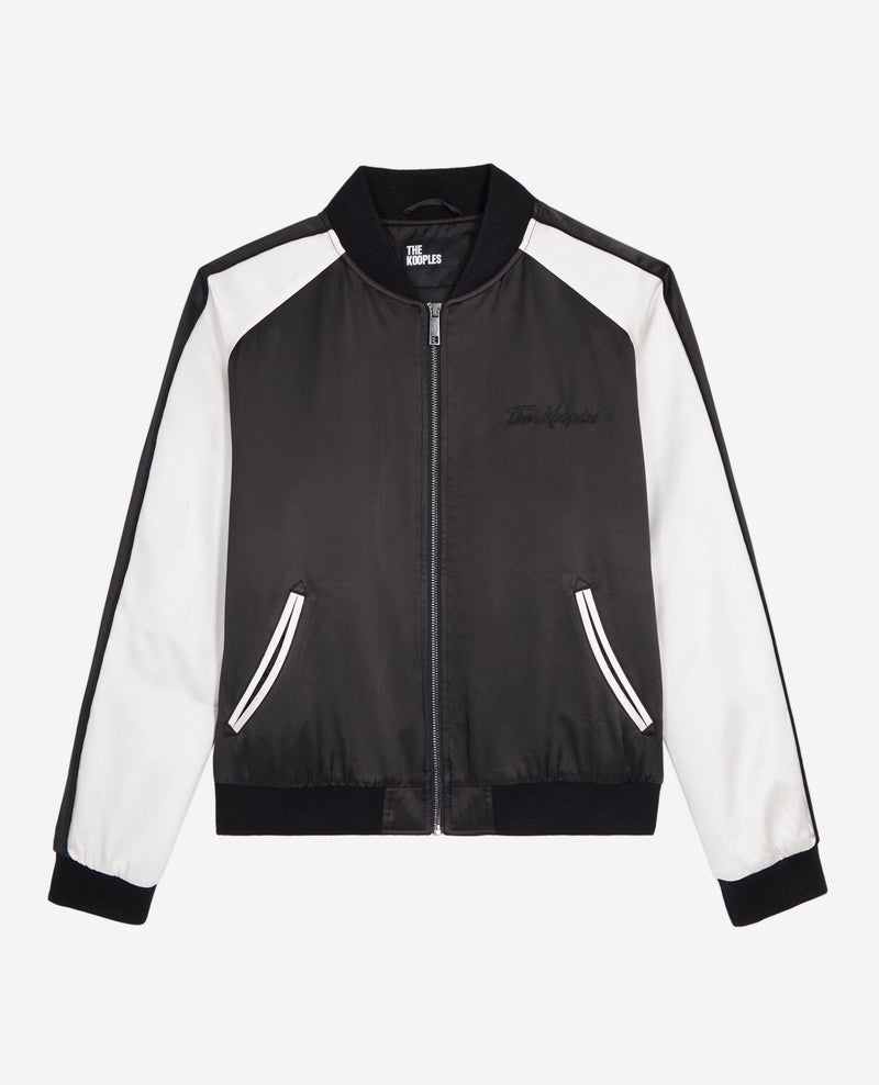 Blouson Satin Et Broderie Dragon