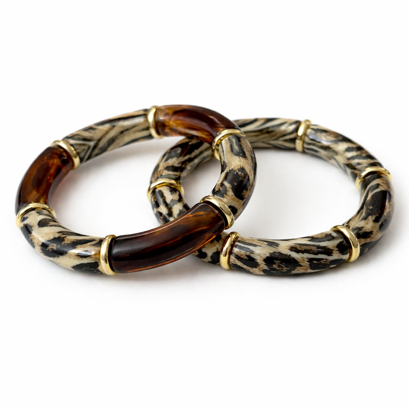 Lot De 2 Bracelets Savage Twins - Ambres