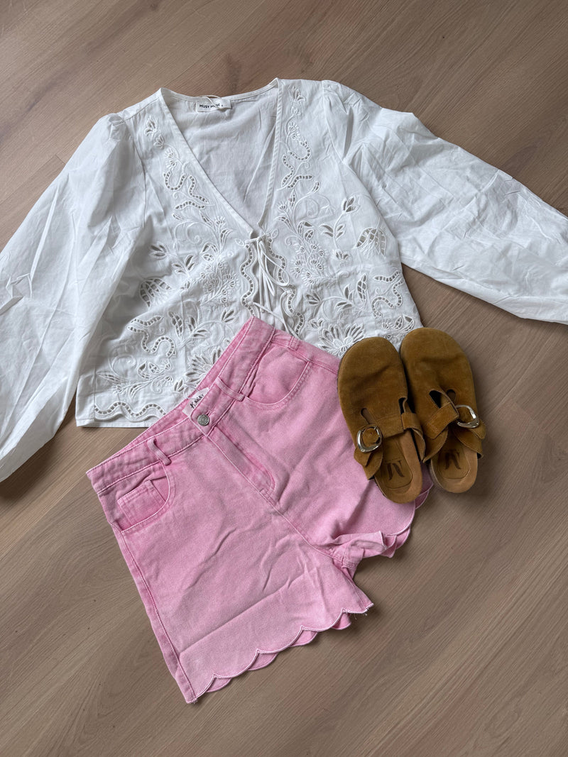 Pink Pippa denim shorts