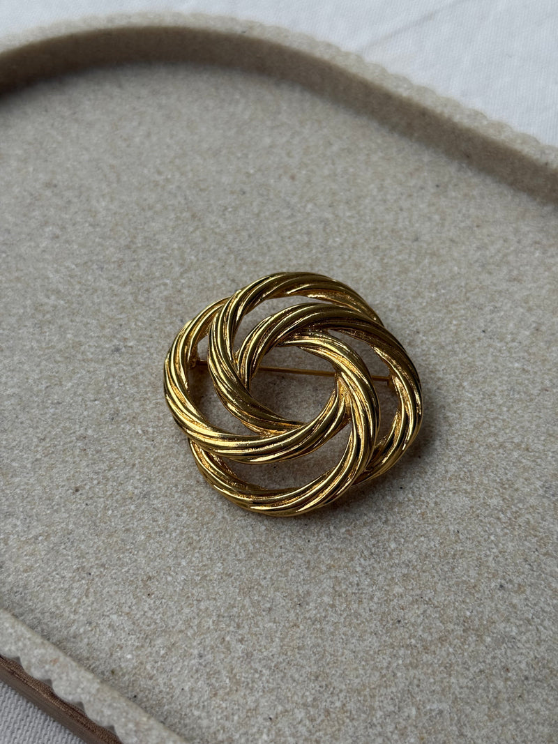 Broche Monet Vintage - Rosace Torsadée