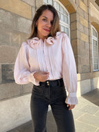 Blusa marrón rosa suave