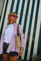 Mathilde Stripe Shirt Red/Parma
