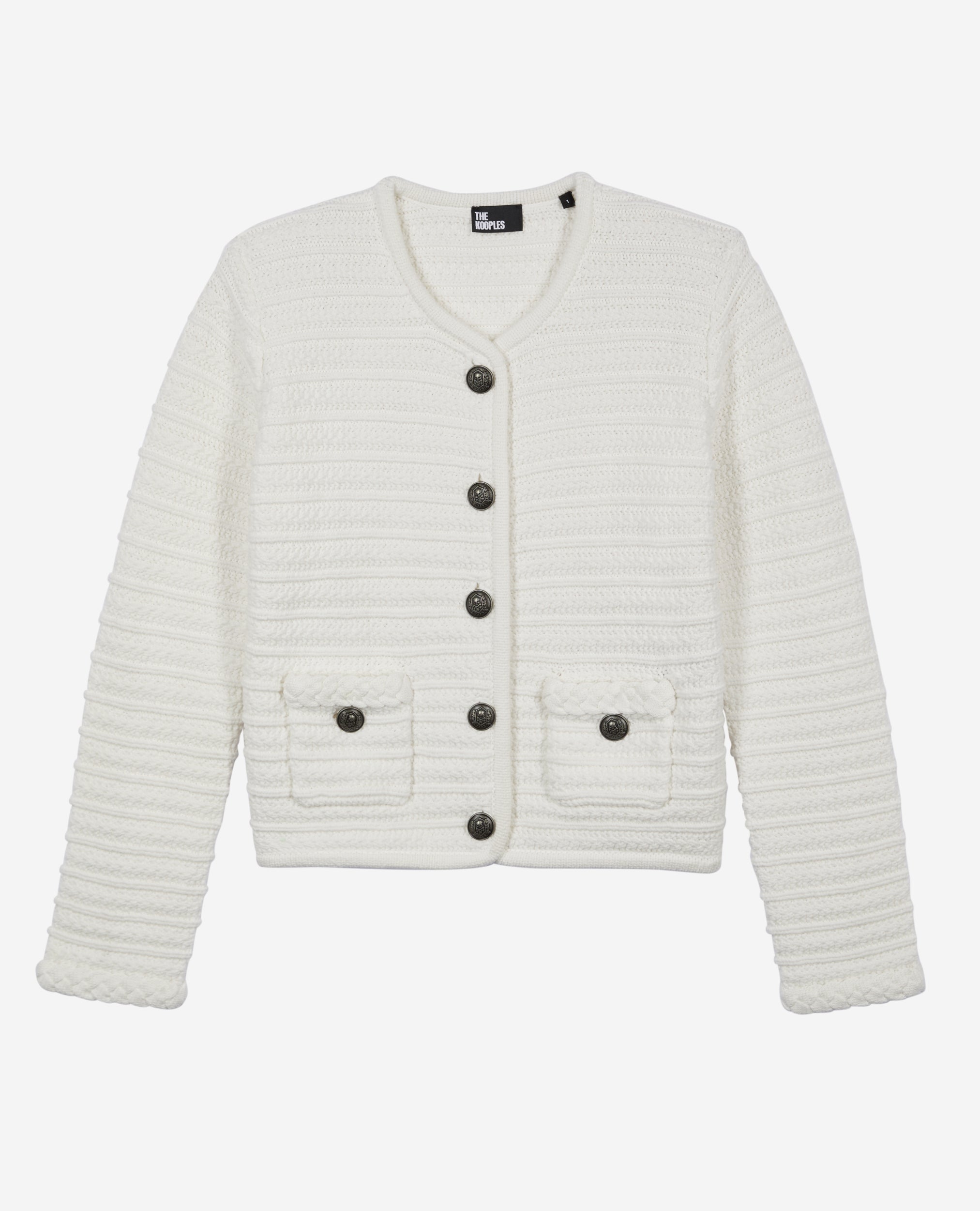 The Kooples - Cárdigan Abotonado con Detalle de Trenza
