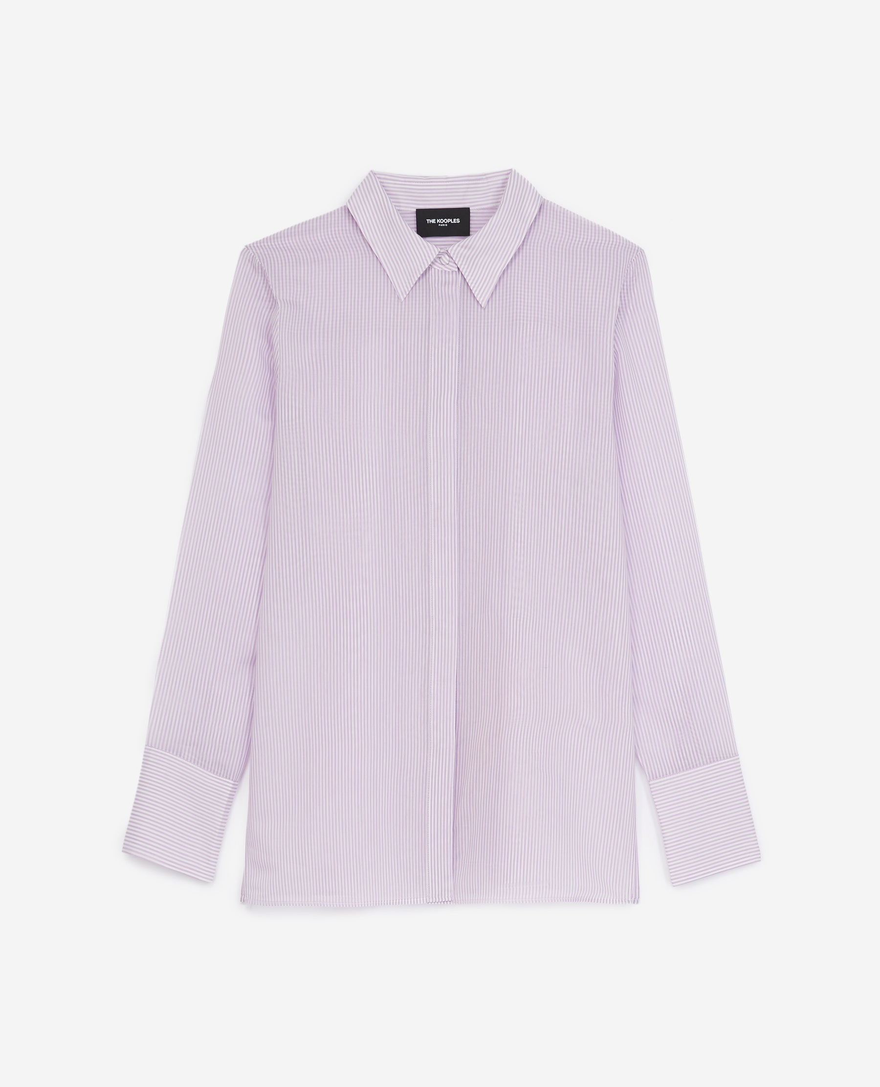 The Kooples - Chemise Violet Et Blanc Simple À Rayures - Femme