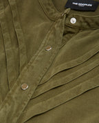 The Kooples - Camisa Caqui Cuello Redondo Con Detalles De Volantes - Mujer