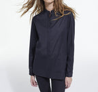 The Kooples - Collarless Shirt with Hidden Placket Detail - Women