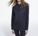 Chemise Sans Col Detail Patte Cachee - Femme