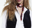 The Kooples - Collarless Shirt with Hidden Placket Detail - Women's