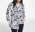 The Kooples - Chemisier En Soie - Noir Et Blanc - Femme