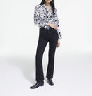 Silk Blouse - Black And White - Women