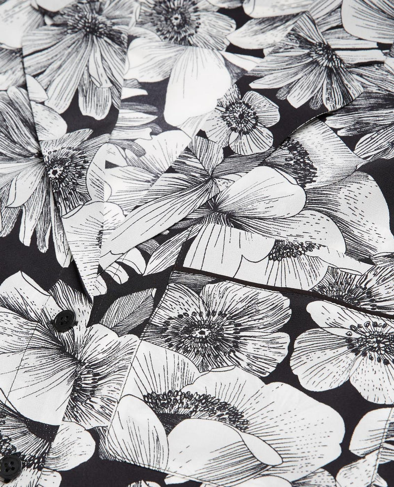 Silk Blouse - Black And White - Women