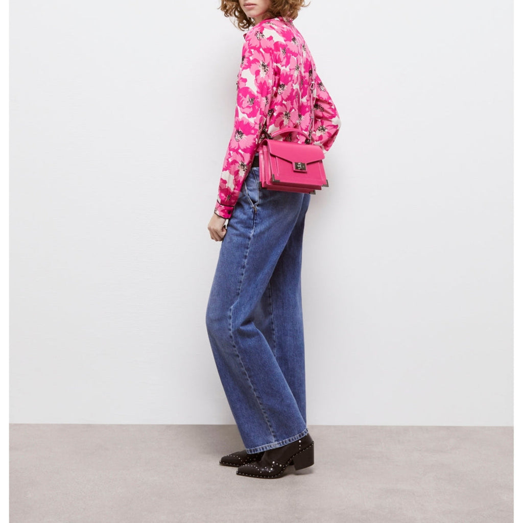The Kooples - Silk Blouse - White And Pink - Women