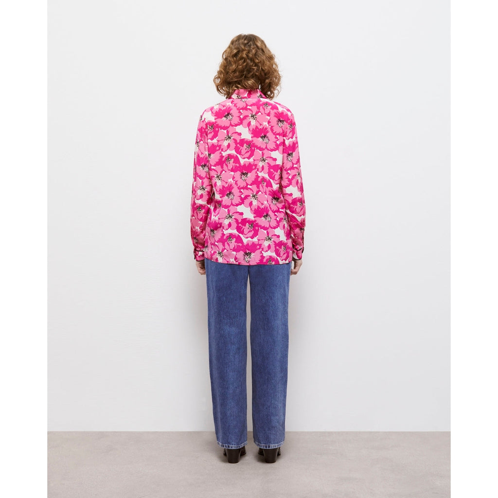 The Kooples - Silk Blouse - White And Pink - Women