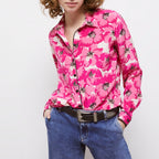 The Kooples - Silk Blouse - White And Pink - Women