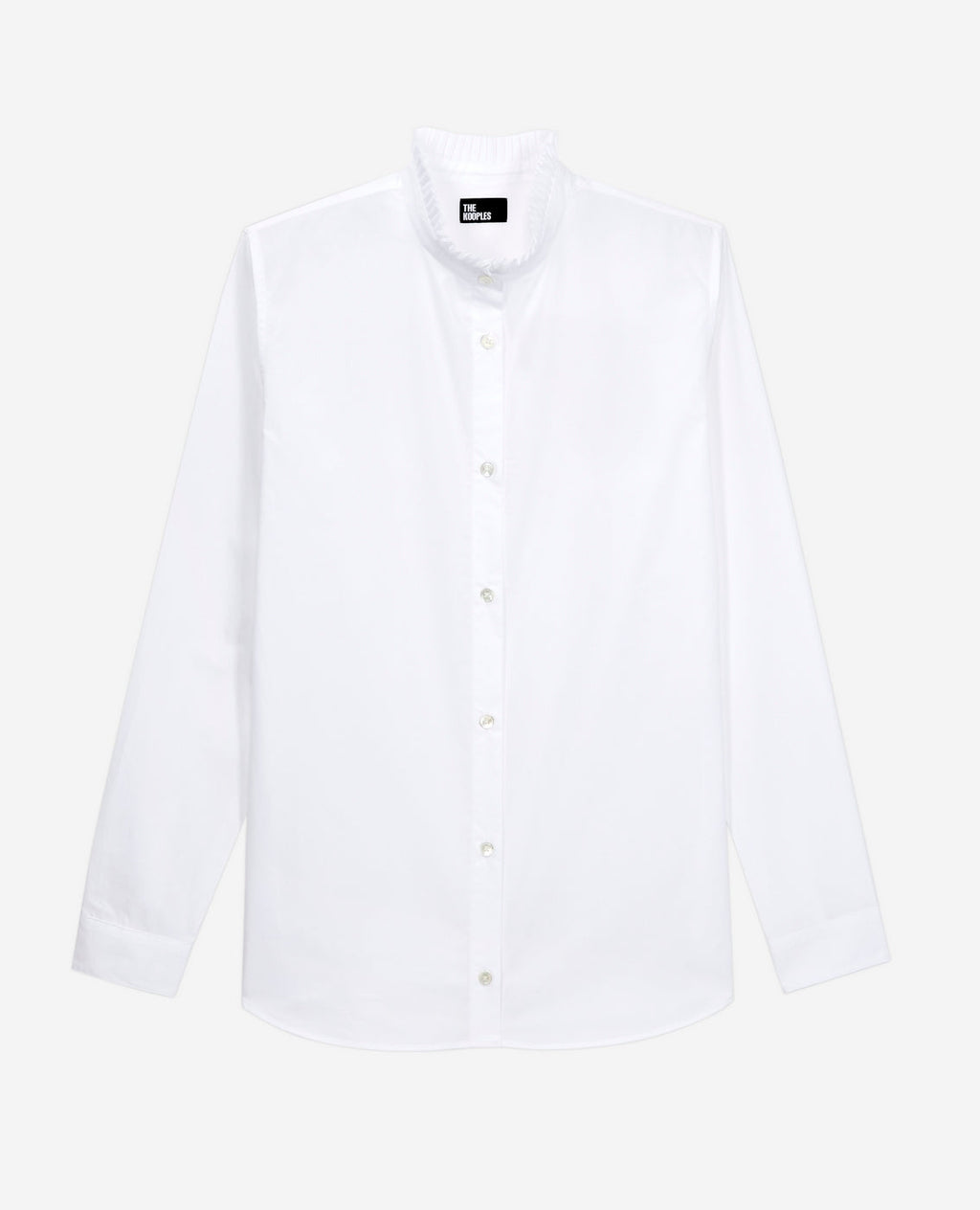 The Kooples - Long Sleeve Shirt With Pleated Collar Detail - Women