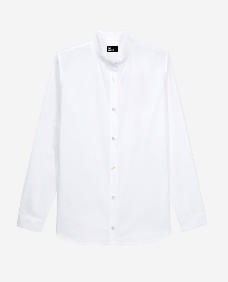 Chemise A Manches Longues Detail Plisse Col - Femme