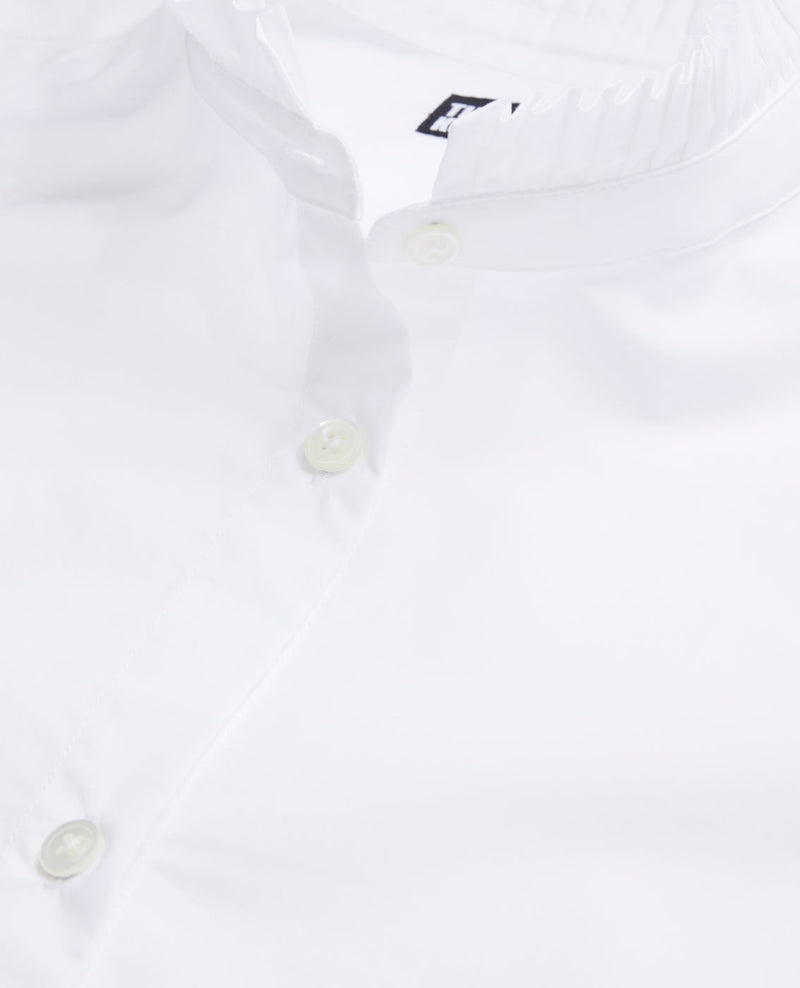 Chemise A Manches Longues Detail Plisse Col - Femme