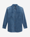 Camisa Terciopelo - Azul Petróleo - Mujer