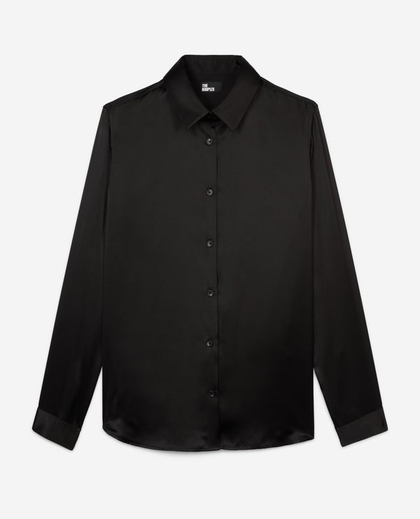 The Kooples - Camisa Manga Larga Satén Seda