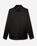 Chemise En Satin De Soie Manches Longues