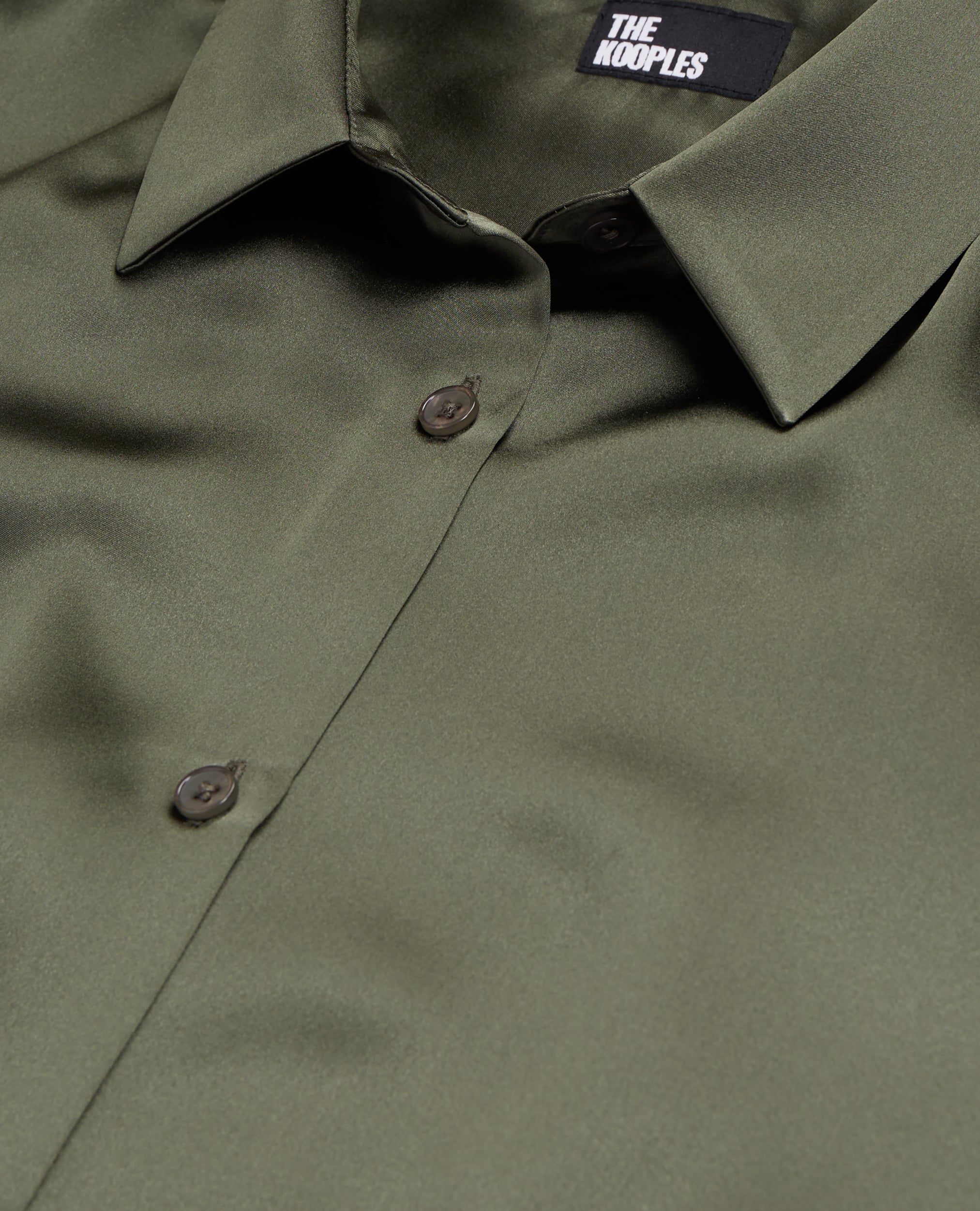 The Kooples - Long Sleeve Silk Satin Shirt