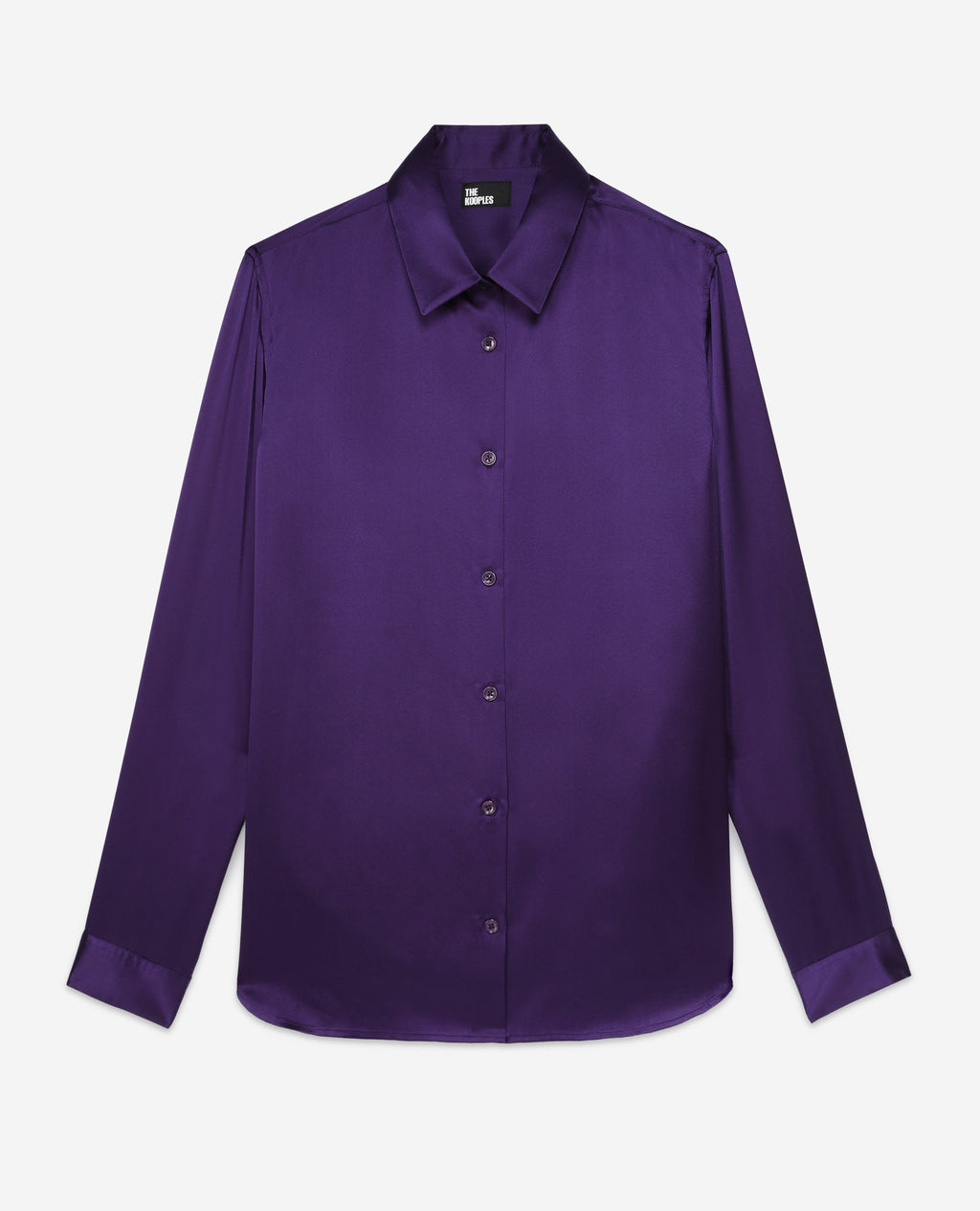 The Kooples - Long Sleeve Silk Satin Shirt