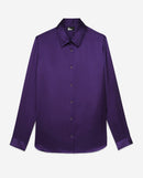 Chemise En Satin De Soie Manches Longues
