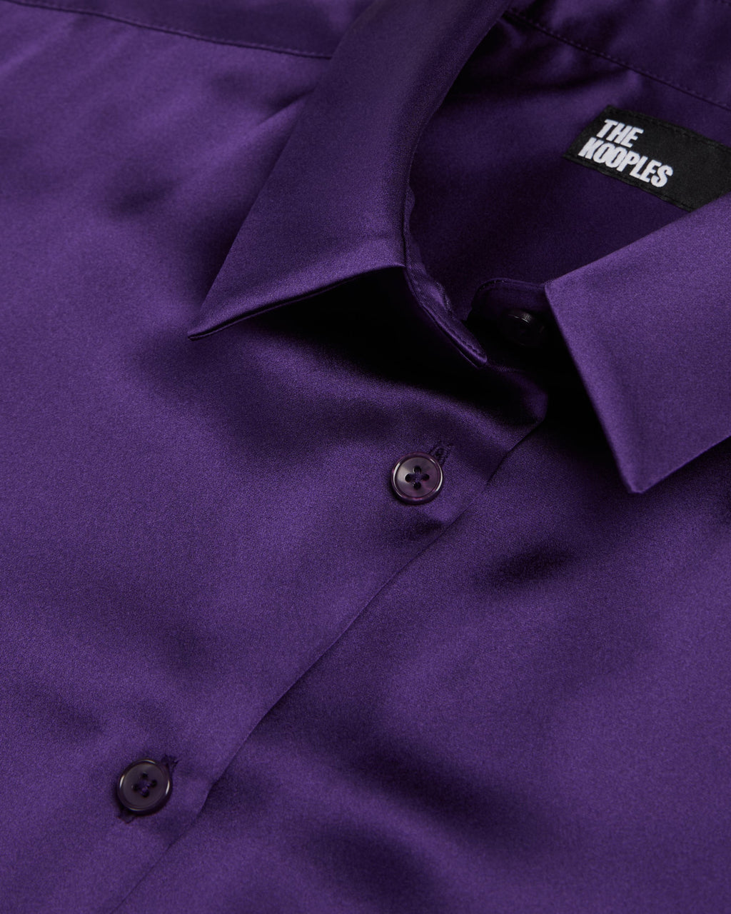 The Kooples - Long Sleeve Silk Satin Shirt