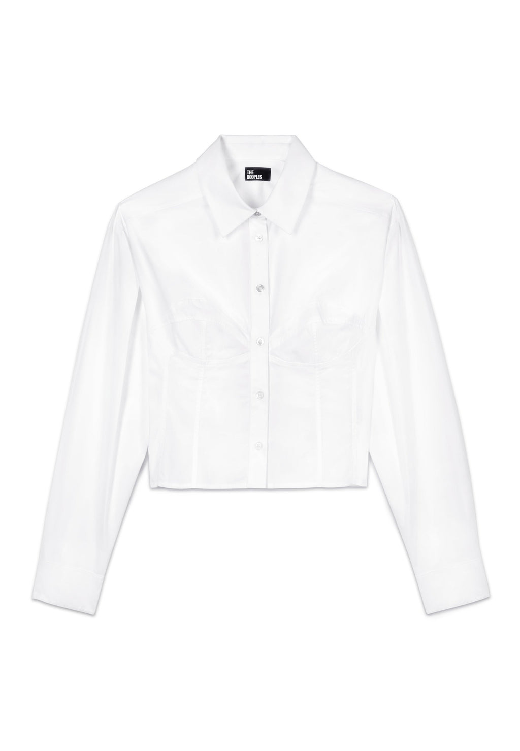 The Kooples - Camisa de Manga Larga con Detalle Bustier