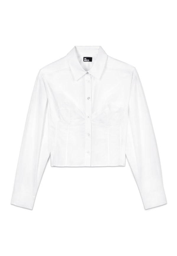 The Kooples - Camisa Manga Larga Detalle Bustier