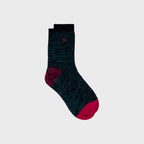 Thick Cotton Club Socks - Green and Pink