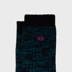 Thick Cotton Club Socks - Green and Pink