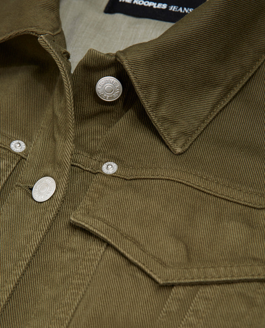 The Kooples - Casual Khaki Denim Jumpsuit with Pockets - Women