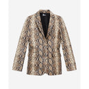 The Kooples - Blazer Cuir Embosse Python - Femme