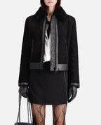 The Kooples - Sheepskin Leather Jacket - Black - Women