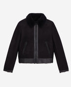 The Kooples - Sheepskin Leather Jacket - Black - Women