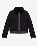 Chaqueta de piel de oveja - Negro - Mujer