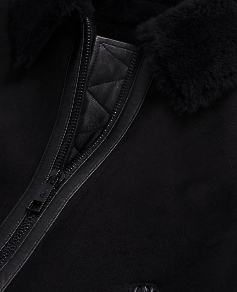 Chaqueta de piel de oveja - Negro - Mujer