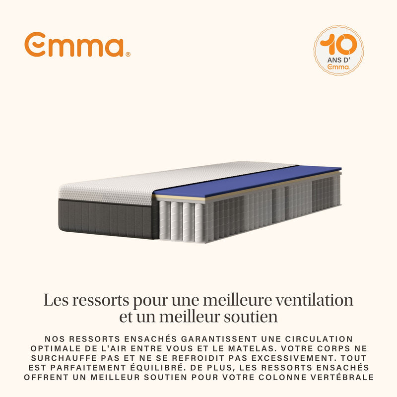 Pack - Lit Cocoon Lite - Sans Tête De Lit + Matelas Hybride II + Protège Matelas