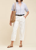 Wide-Leg Canvas Trouser