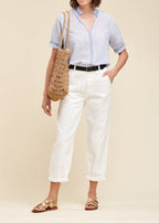 Wide-Leg Canvas Trouser