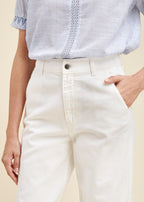 Wide-Leg Canvas Trouser