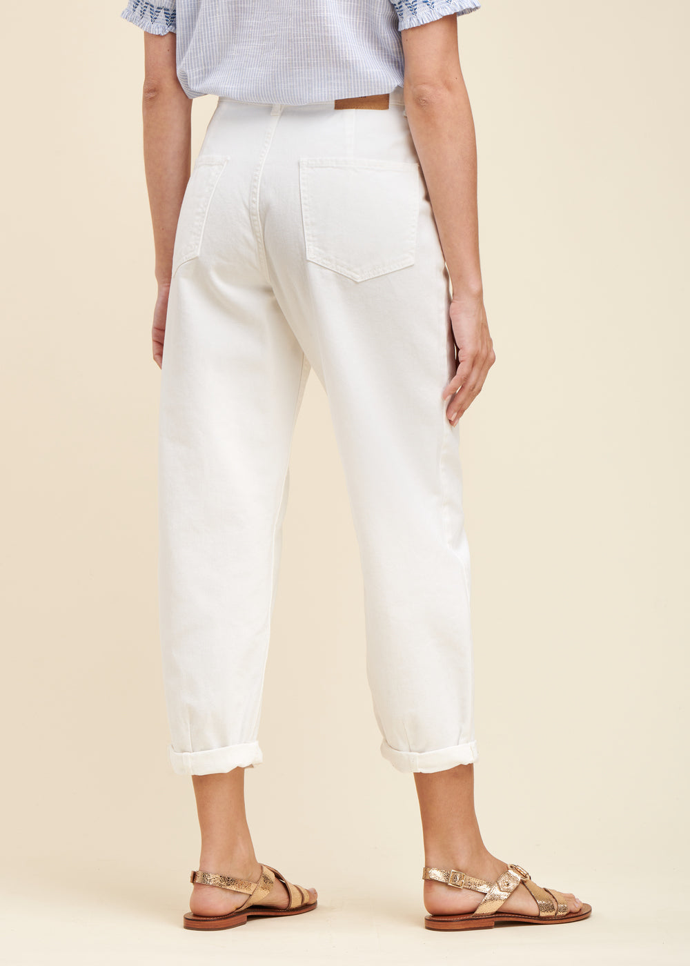Wide-Leg Canvas Trouser