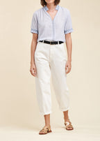 Wide-Leg Canvas Trouser