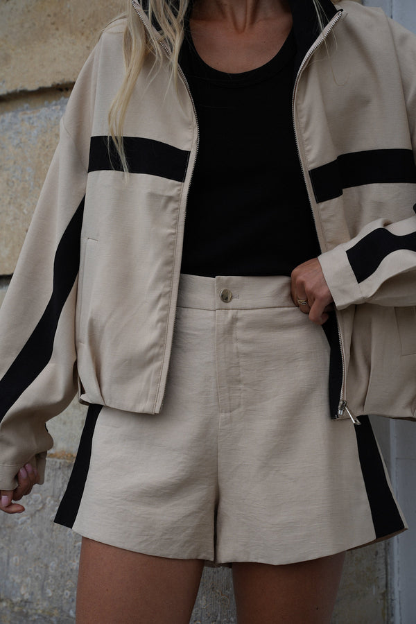 Striped Shorts - Holy Beige
